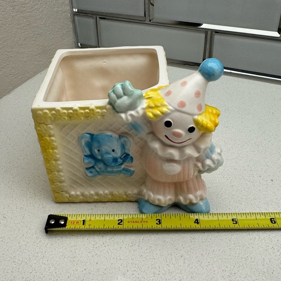 Vintage Baby Nursery Planter Clown Lion Elephant Seal Giraffe MCM 1950s Napco - Picture 11 of 12